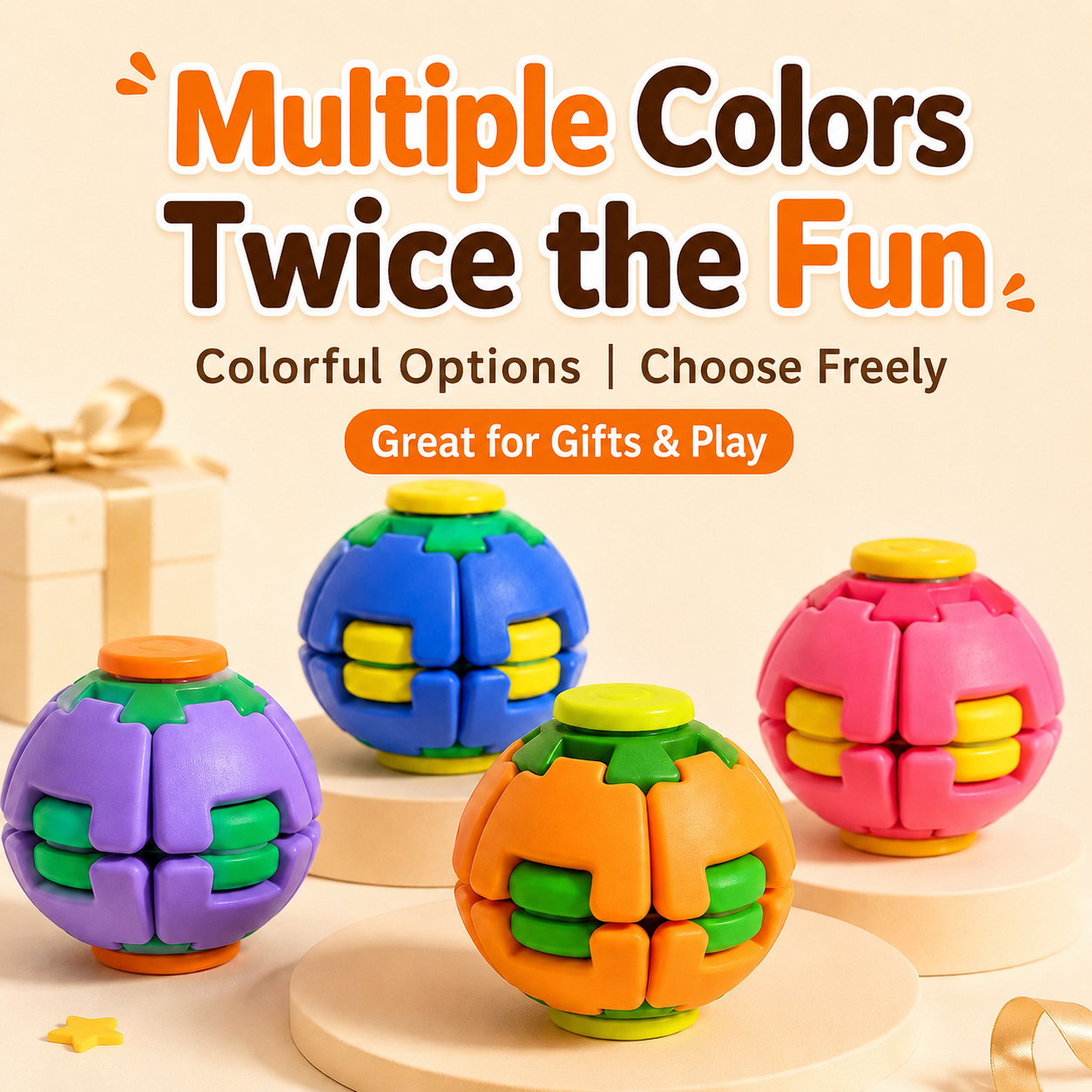 3D Gear Ball Fidget Toy for Kids - Assorted
