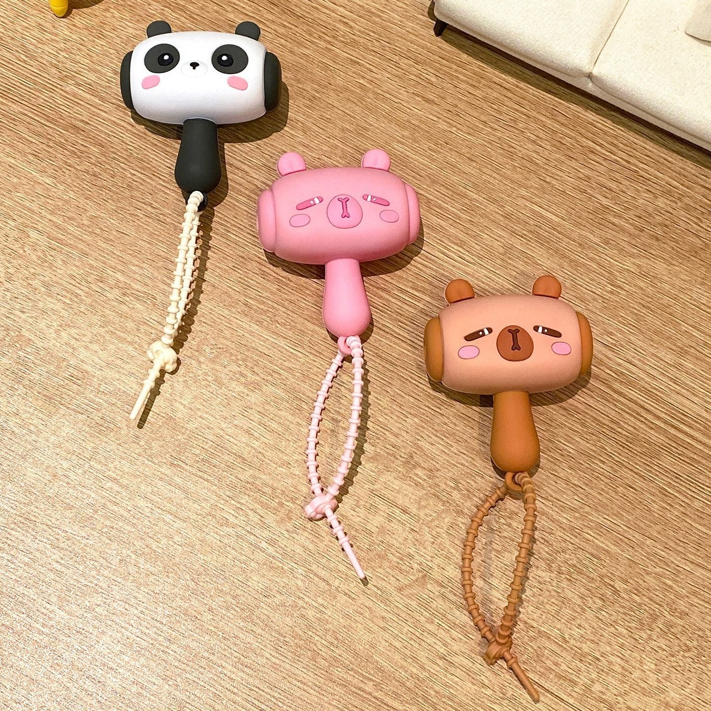 Capybara Panda Shaking Keychain