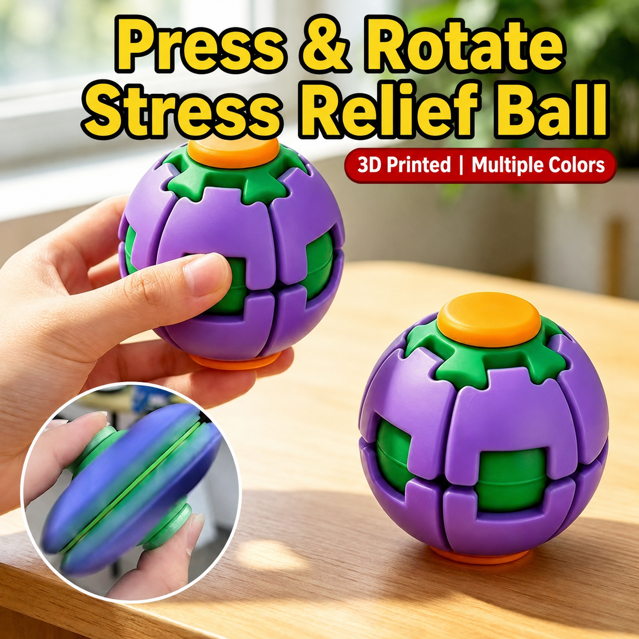 3D Gear Ball Fidget Toy for Kids - Assorted