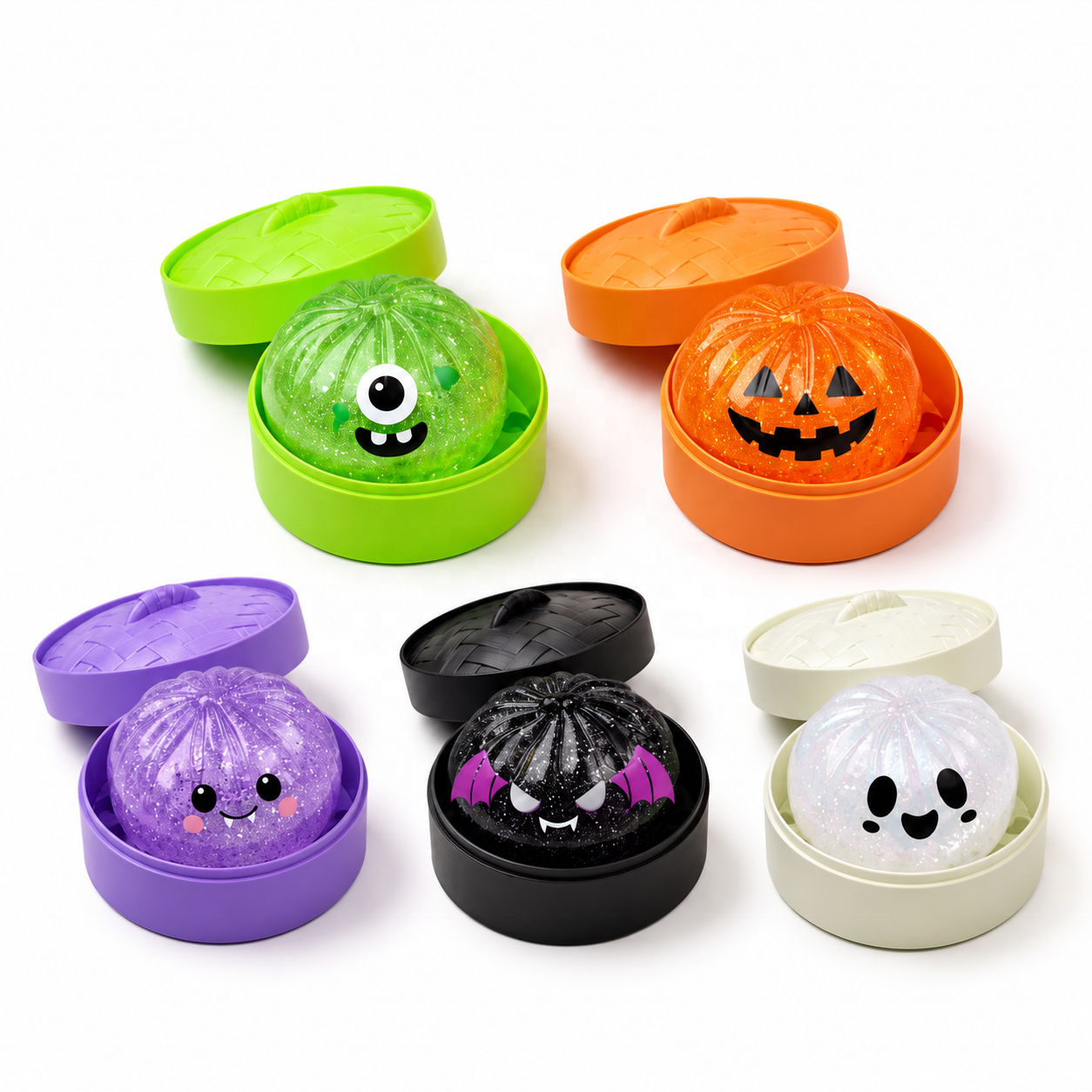 Halloween Glitter Dumpling Squishy Toys