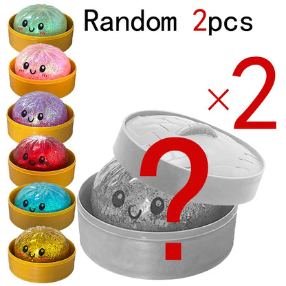 Hot! Dumpling Stress Balls Fidget Sensory Toy Squeeze Dough Ball Stress Relief Toys for Halloween Prank Toys  Gifts wholesale