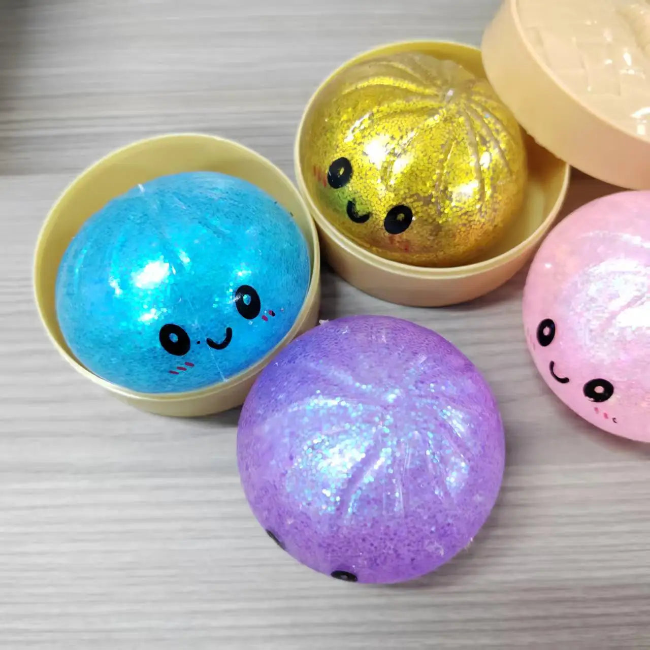 Hot! Dumpling Stress Balls Fidget Sensory Toy Squeeze Dough Ball Stress Relief Toys for Halloween Prank Toys  Gifts wholesale