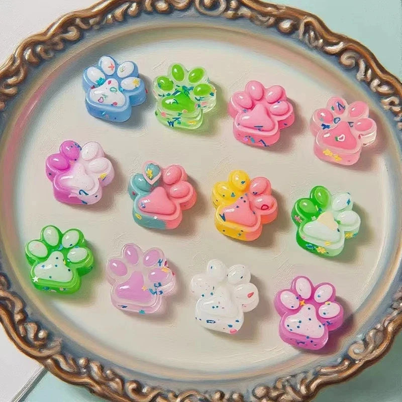 10Pcs Mini Cute Cat Claw Squishy Fidget Toys Plush Stress Relief Pinch Toys for Halloween Christmas Party Favors Goodie Bag