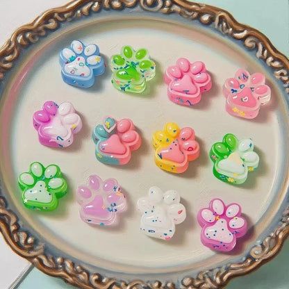 10Pcs Mini Cute Cat Claw Squishy Fidget Toys Plush Stress Relief Pinch Toys for Halloween Christmas Party Favors Goodie Bag