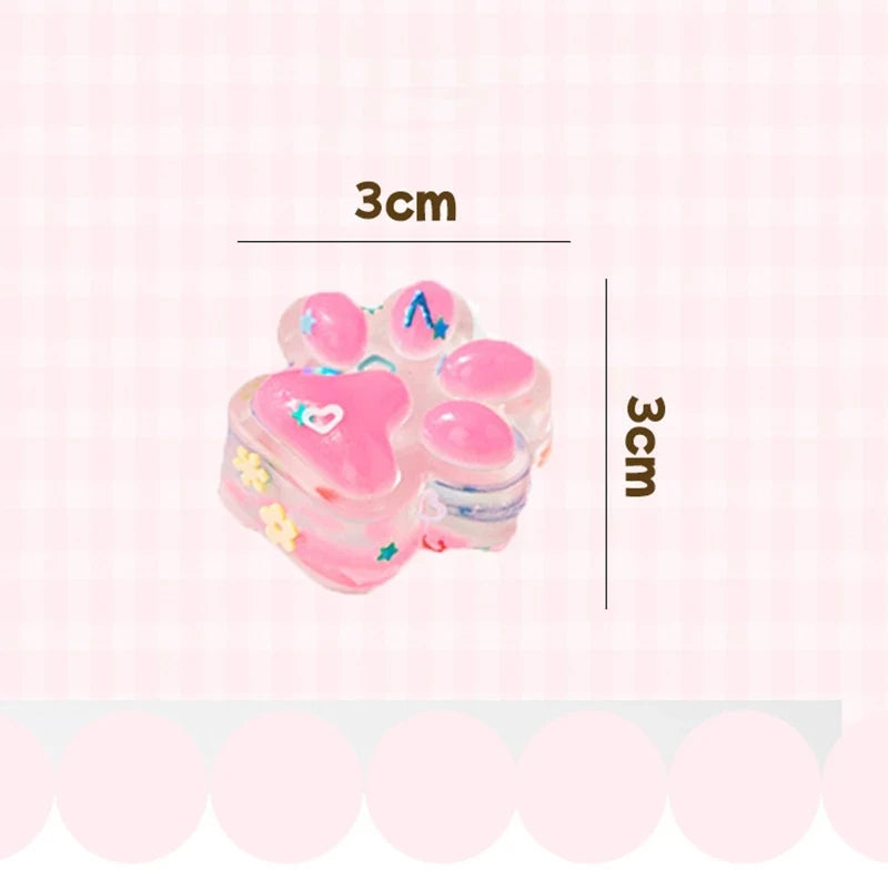 10Pcs Mini Cute Cat Claw Squishy Fidget Toys Plush Stress Relief Pinch Toys for Halloween Christmas Party Favors Goodie Bag