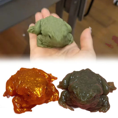 1/2pcs Funny Toad Frog Squishy Toys Stress Relief Prank Toys For Kids Funny Meme Party Birthday Gifts Frog Squeezing Toy
