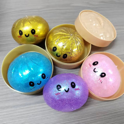 Hot! Dumpling Stress Balls Fidget Sensory Toy Squeeze Dough Ball Stress Relief Toys for Halloween Prank Toys  Gifts wholesale