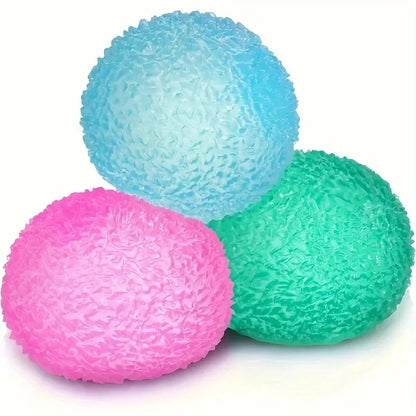 1Pc Squishy Multicolor Texture Ice Ball Squeeze Toy for Kids Adult Soft Pinch Pop Fidget Toys Children Halloween Christmas Gifts