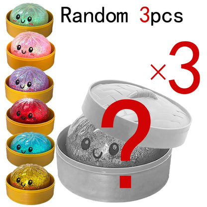 Hot! Dumpling Stress Balls Fidget Sensory Toy Squeeze Dough Ball Stress Relief Toys for Halloween Prank Toys  Gifts wholesale
