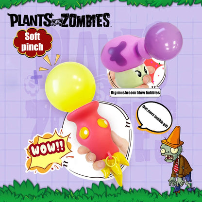 Plant Vs. Zombie Pea Shooter Prank Toys Zombies Blowing Bubbles and Bursting Eyes Decompressing Pinching Toy Prank Toy Idea Gift
