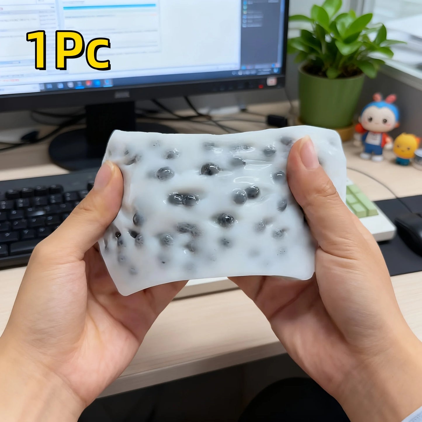 1Pc Stress-Relief Squeeze Toy Tofu Shaped Pop Pimples Creative Novelty Toys Desktop Decoration Halloween Christmas Gifts Decor